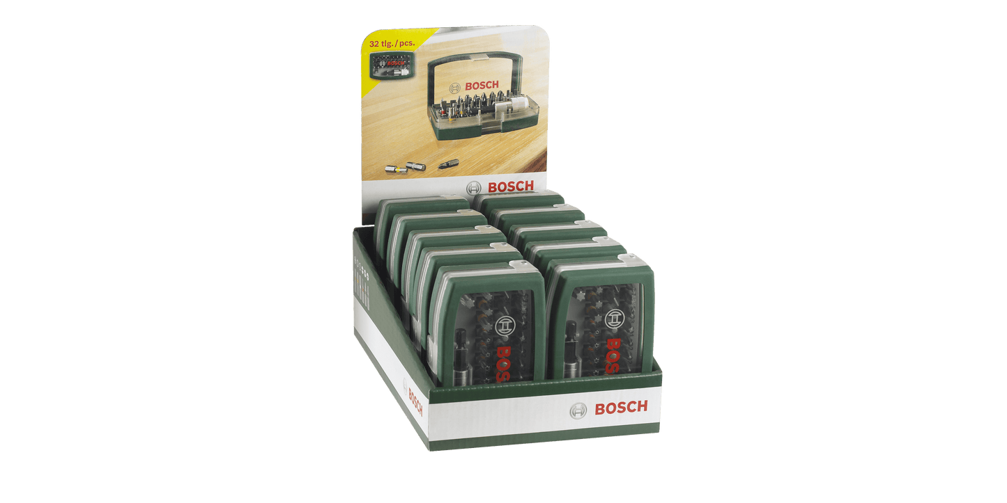 Bosch Screwdriver Bit Set 32 Pieces with Colour Coding