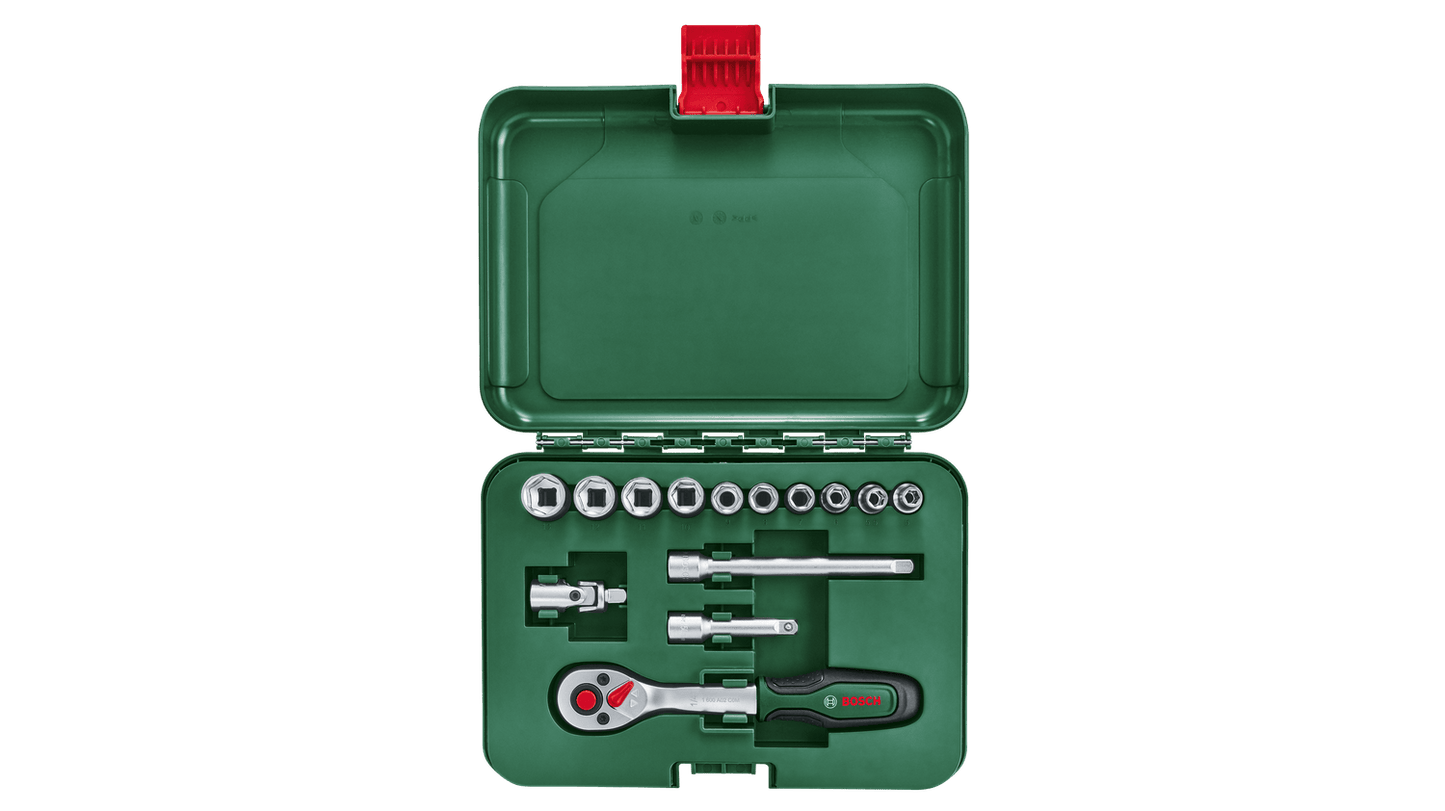 Bosch 1/4" Ratchet Set 14-Piece (10 Years Guarantee)