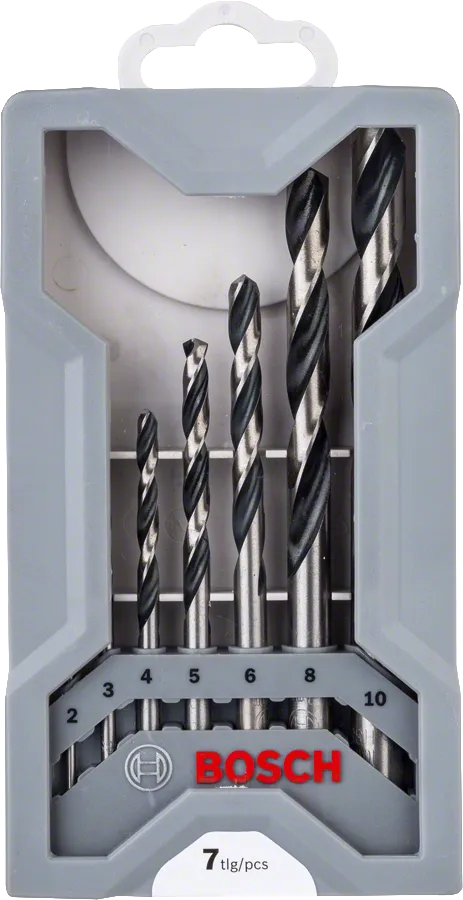 Bosch HSS Twist Drill Bit PointTeQ 7pcs Mini-X-Line Set 2 - 10 mm