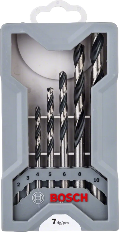 Bosch HSS Twist Drill Bit PointTeQ 7pcs Mini-X-Line Set 2 - 10 mm