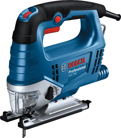 Bosch GST 750, 520 W Jigsaw + Anti-Splinter Guard