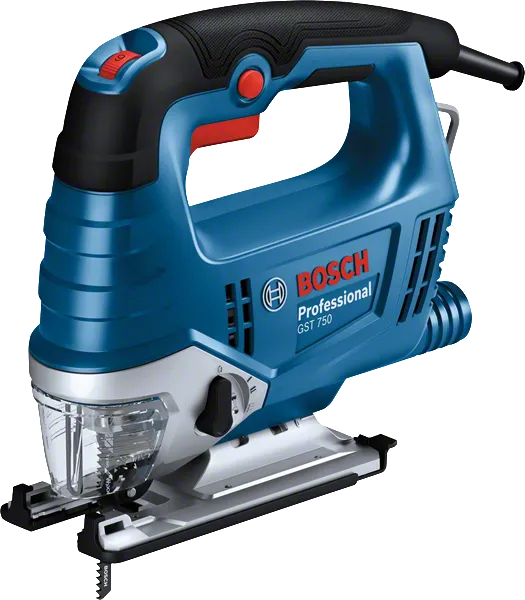 Bosch GST 750, 520 W Jigsaw + Anti-Splinter Guard