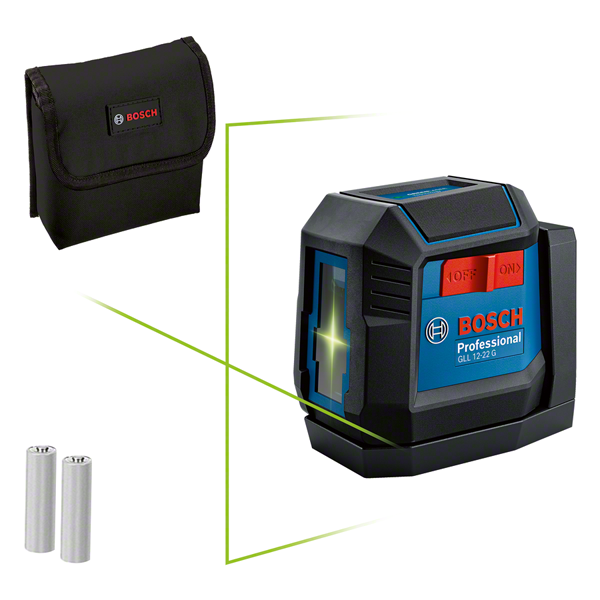 Bosch Line Laser GLL 12-22 G + 2 AA Batteries