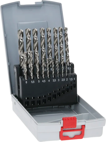 Bosch PRO Metal HSS-G Twist Drill Bit Set, 19 pcs