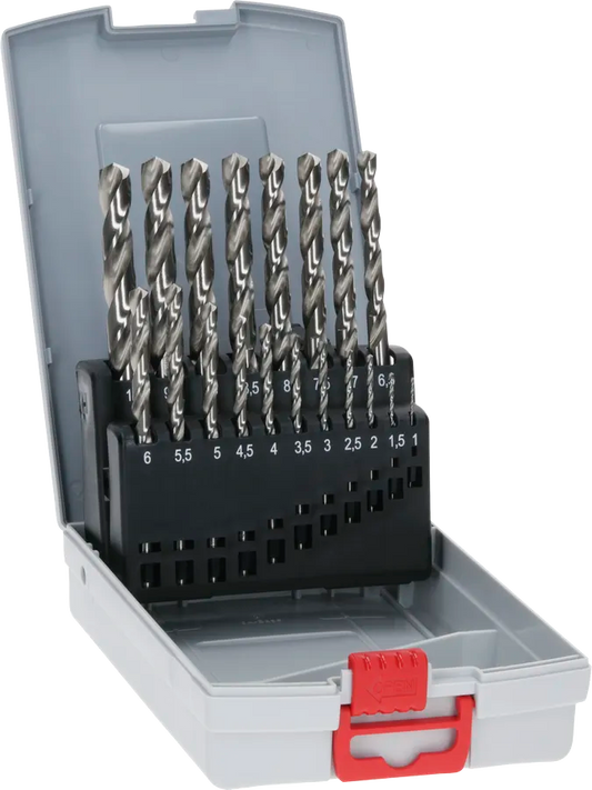 Bosch PRO Metal HSS-G Twist Drill Bit Set, 19 pcs