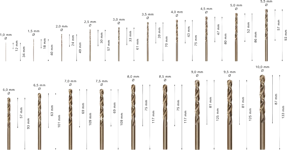 Bosch PRO Stainless Steel HSS-Co Twist Drill Bit Set 1-10 mm 19 pcs