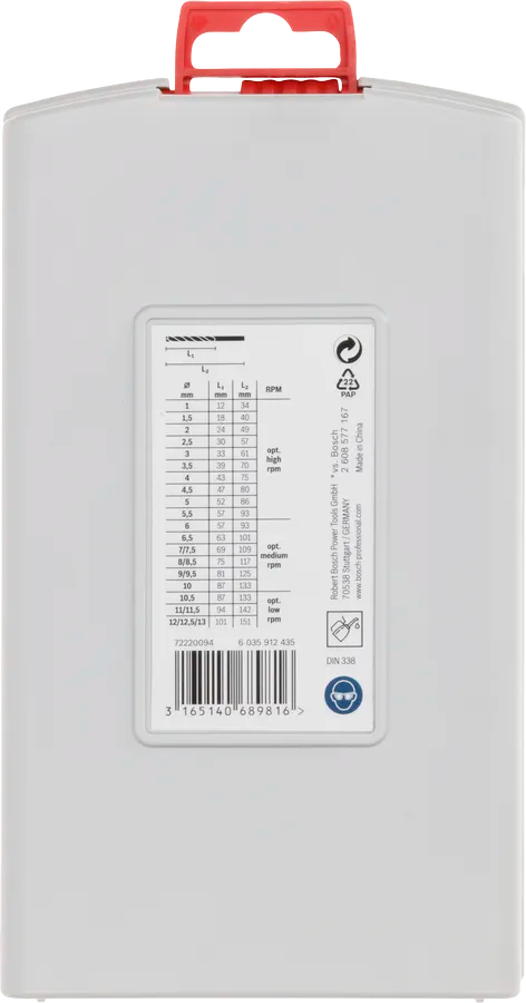 Bosch PRO Metal HSS-G Twist Drill Bit Set, 25 pcs