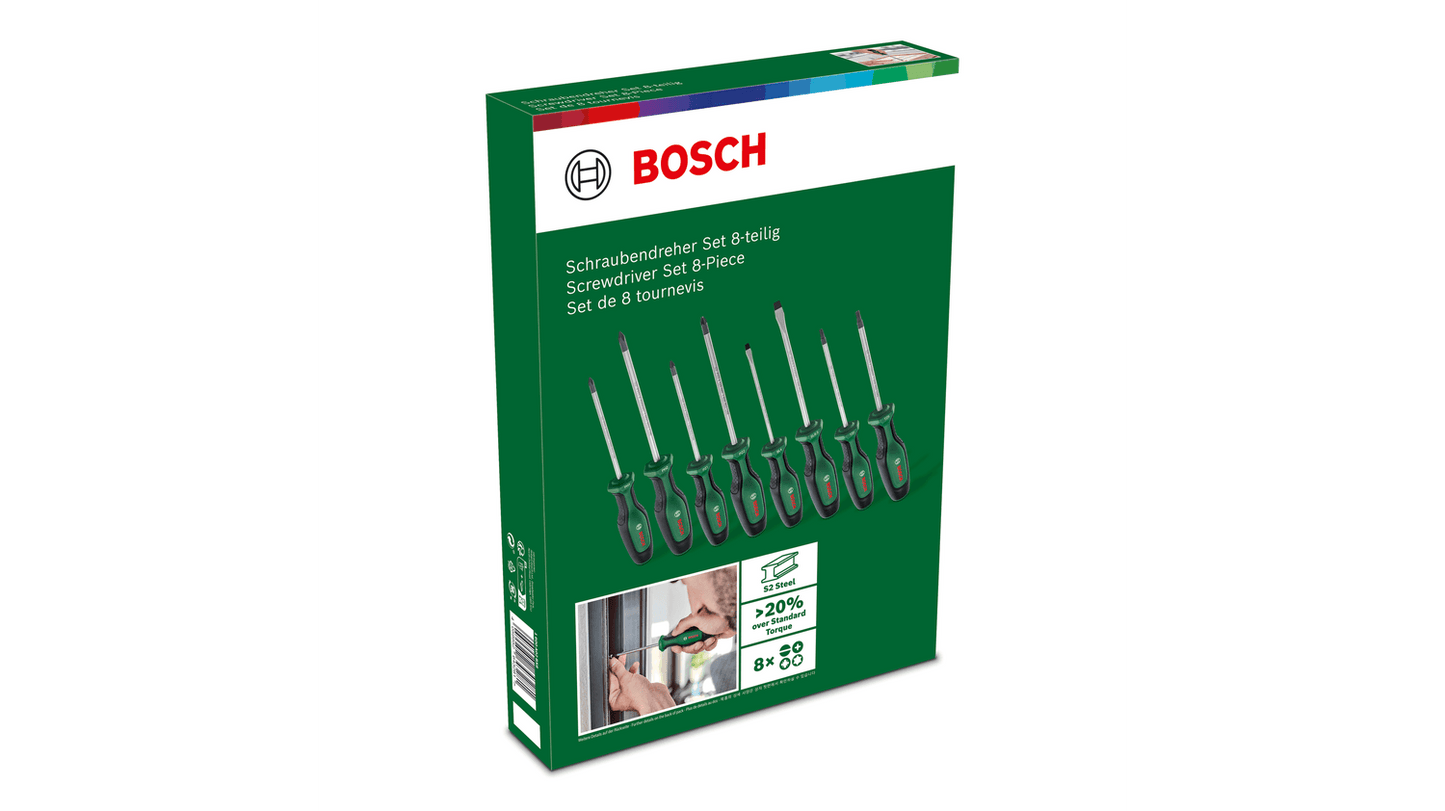 Bosch Screwdriver Set 8-Piece (10 Years Guarantee)
