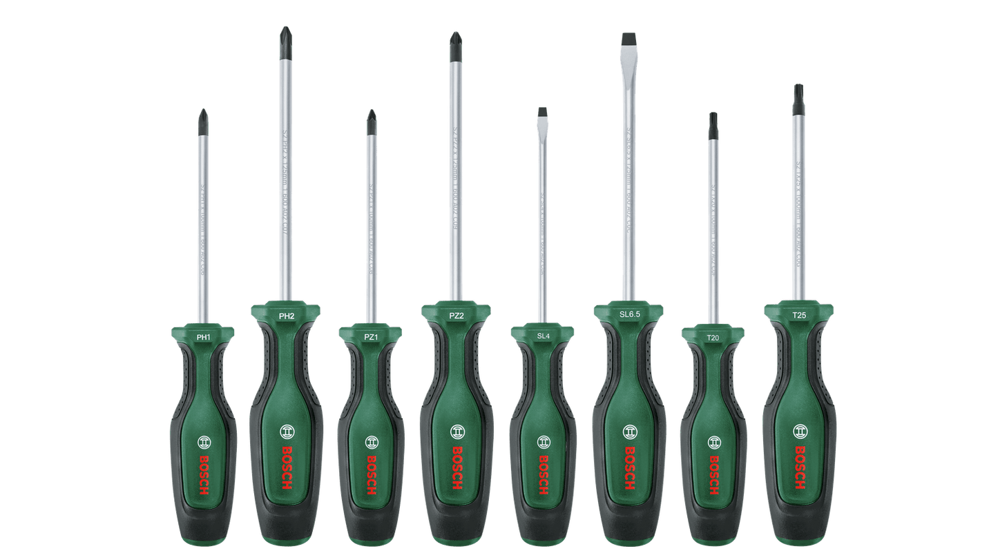Bosch Screwdriver Set 8-Piece (10 Years Guarantee)