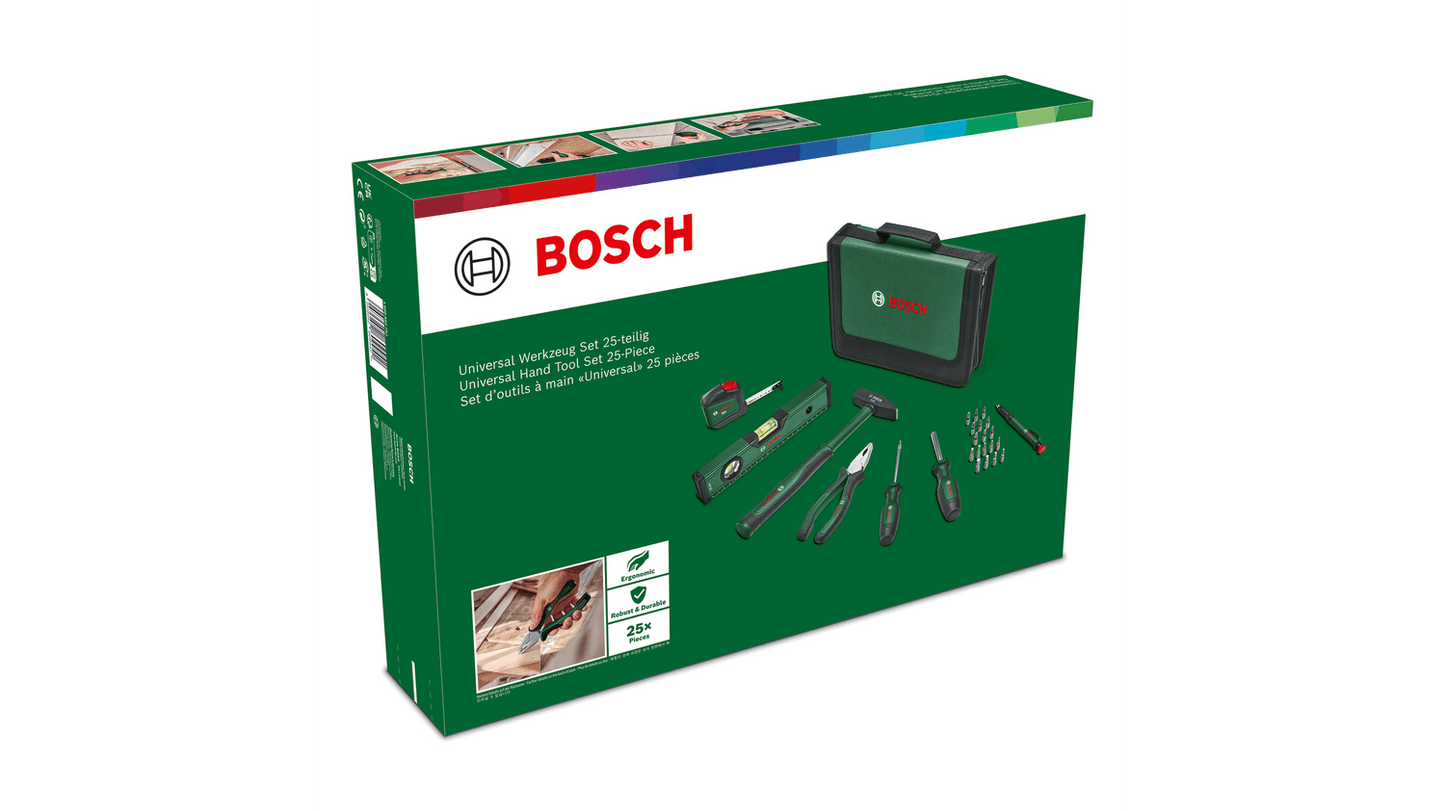 Bosch Universal Hand Tool Set 25-Piece (10 Years Guarantee)
