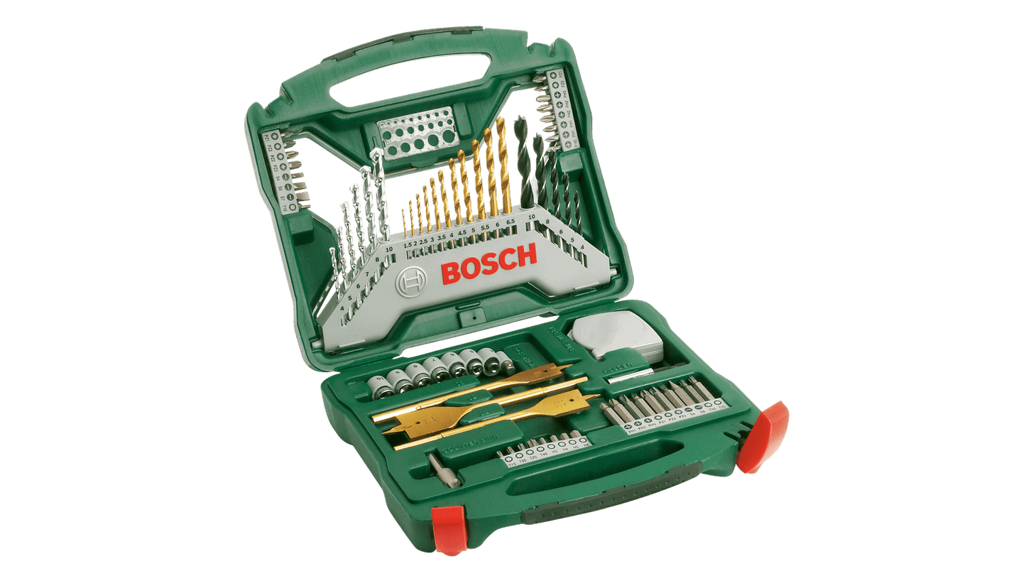 Bosch X-Line Drill- and Screwdriver Bit Set TiN-coated 70 pieces